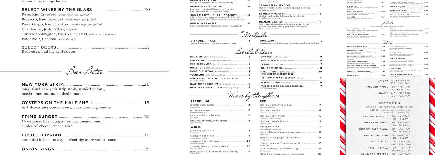 Stefani Prime Menu