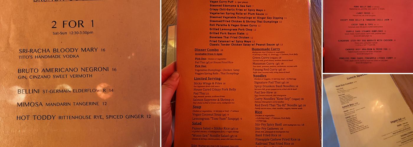 Sticky Rice Menu