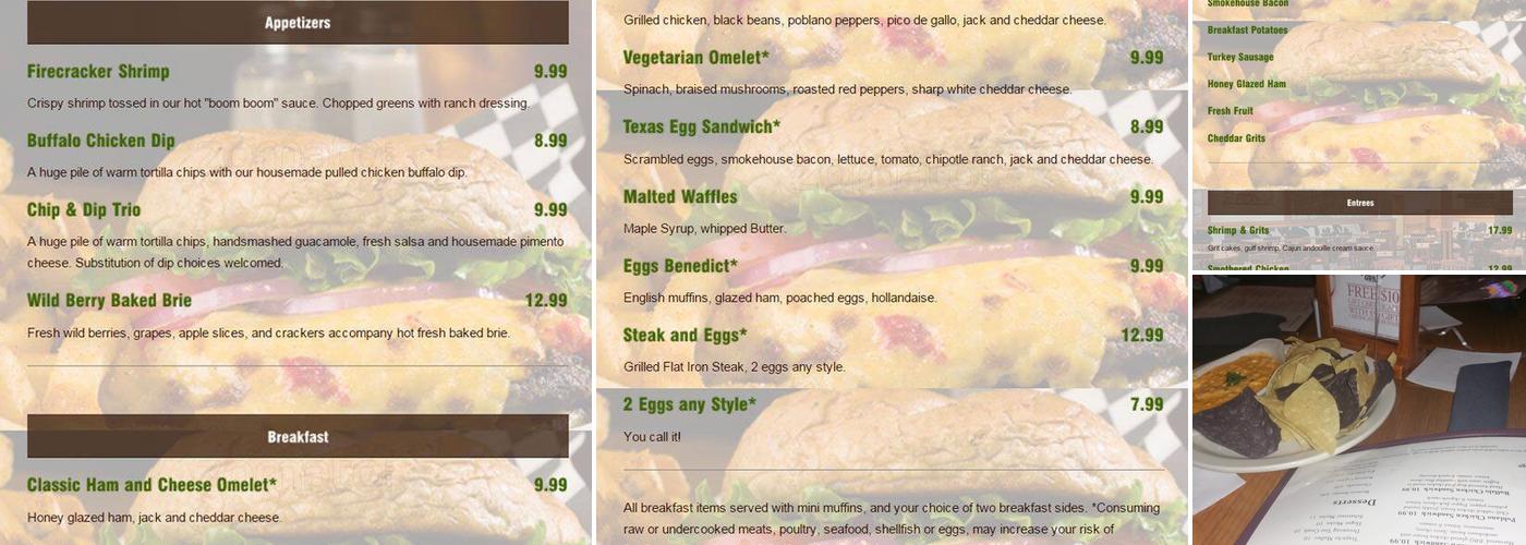 Stone Mountain Grill Menu