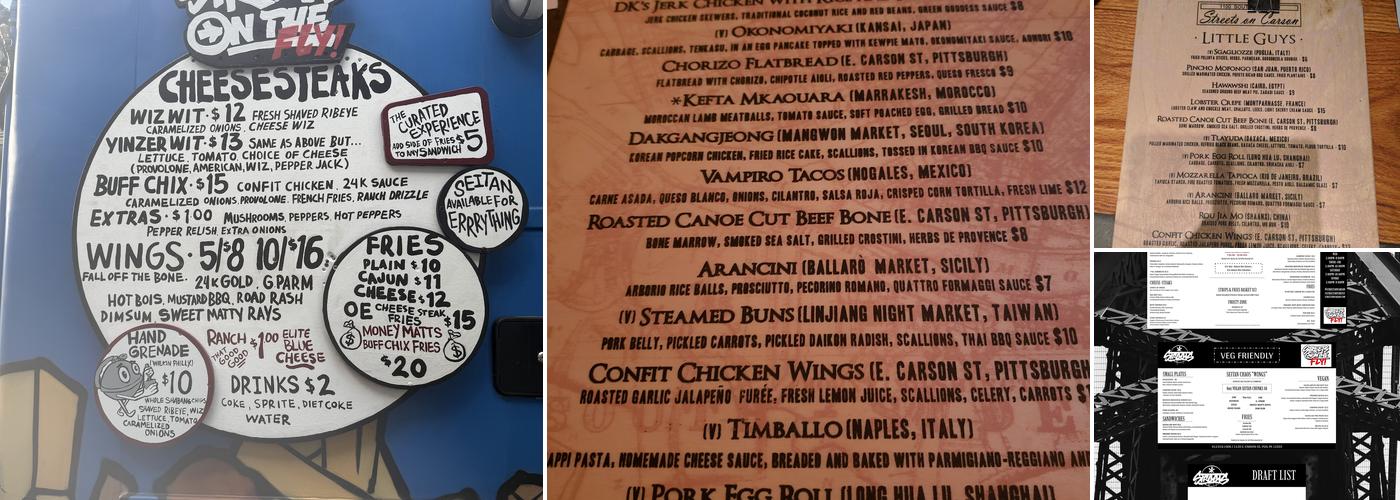Streets Menu