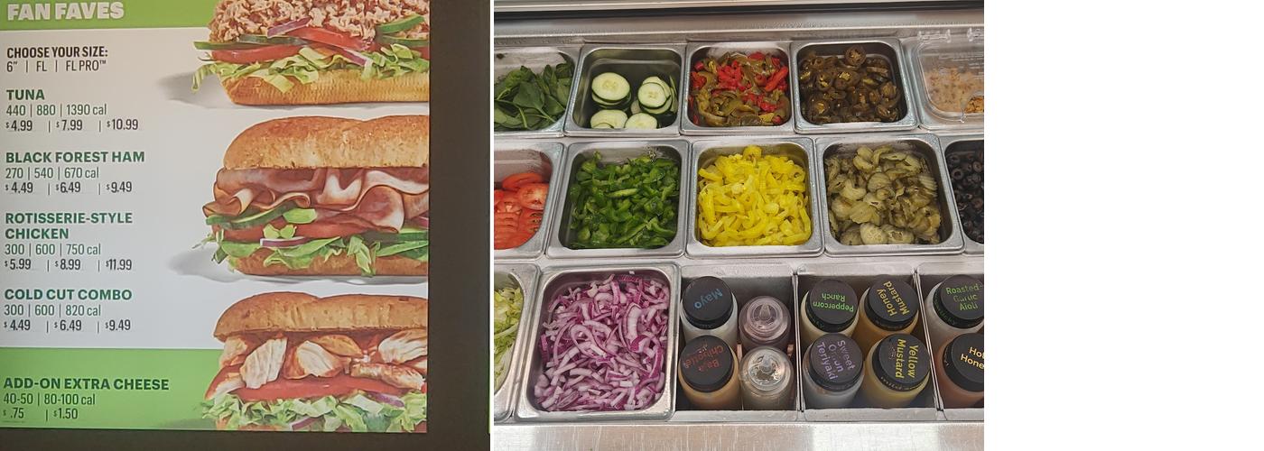 Subway Menu