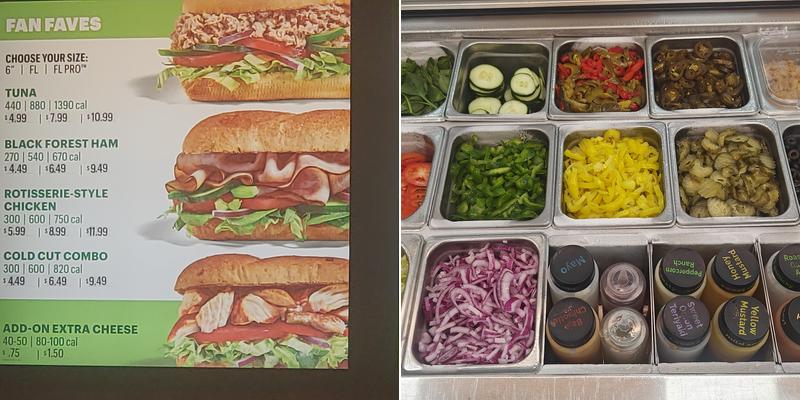 Subway Menu