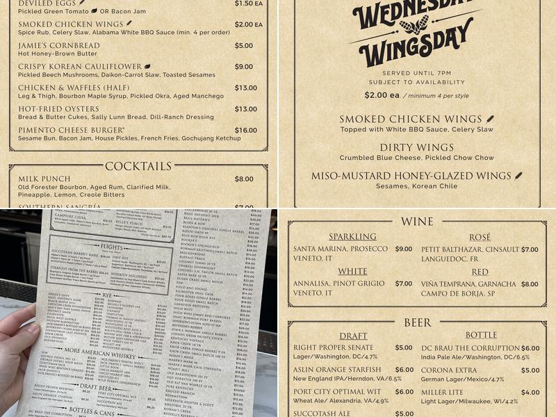 SUCCOTASH Menu
