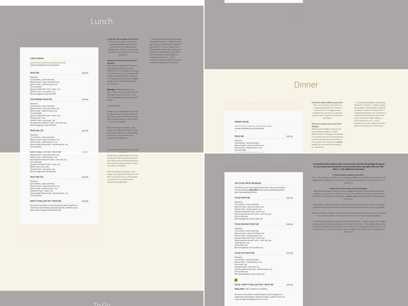 SUGARFISH by sushi nozawa Menu