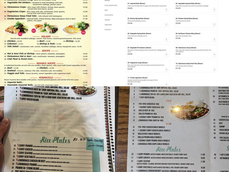 Sunflower Vietnamese Restaurant & Hawaiian Barbecue Menu