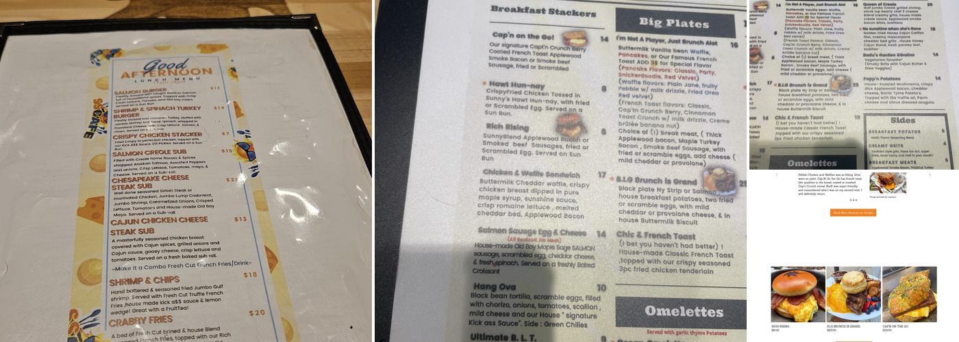 SS Cafe LLC Menu