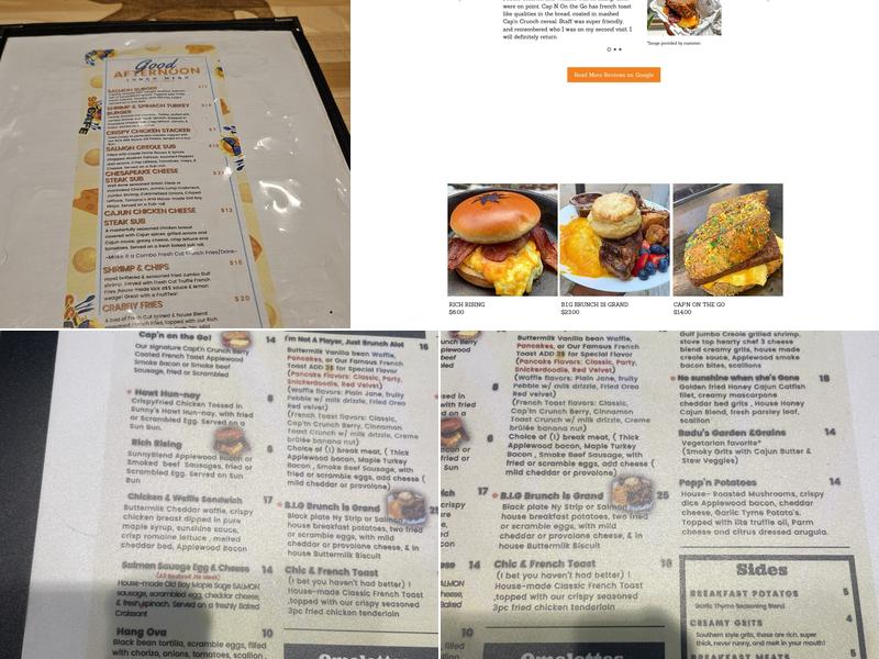 SS Cafe LLC Menu