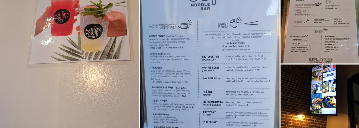 Sup Noodle Bar - Buena Park Menu