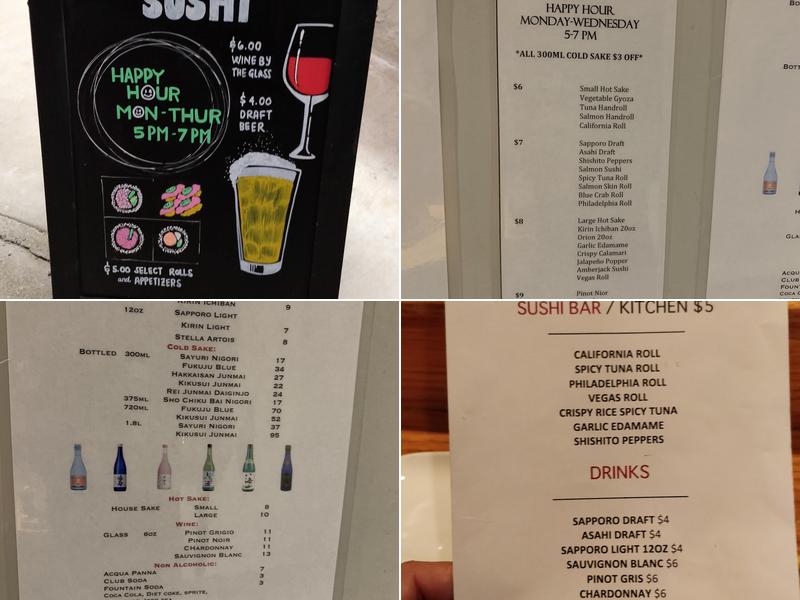 Studio Sushi Menu