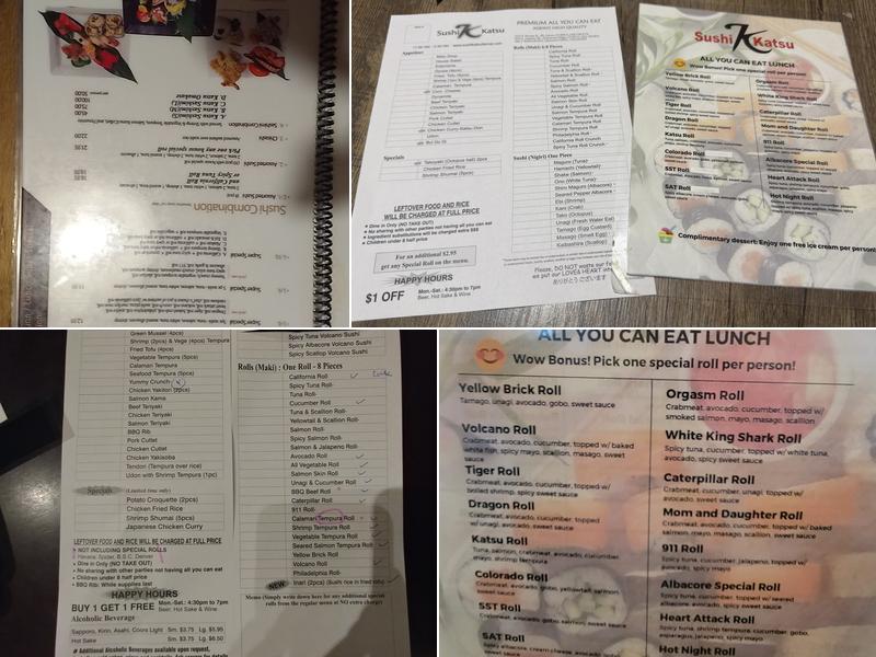 Sushi Katsu Menu