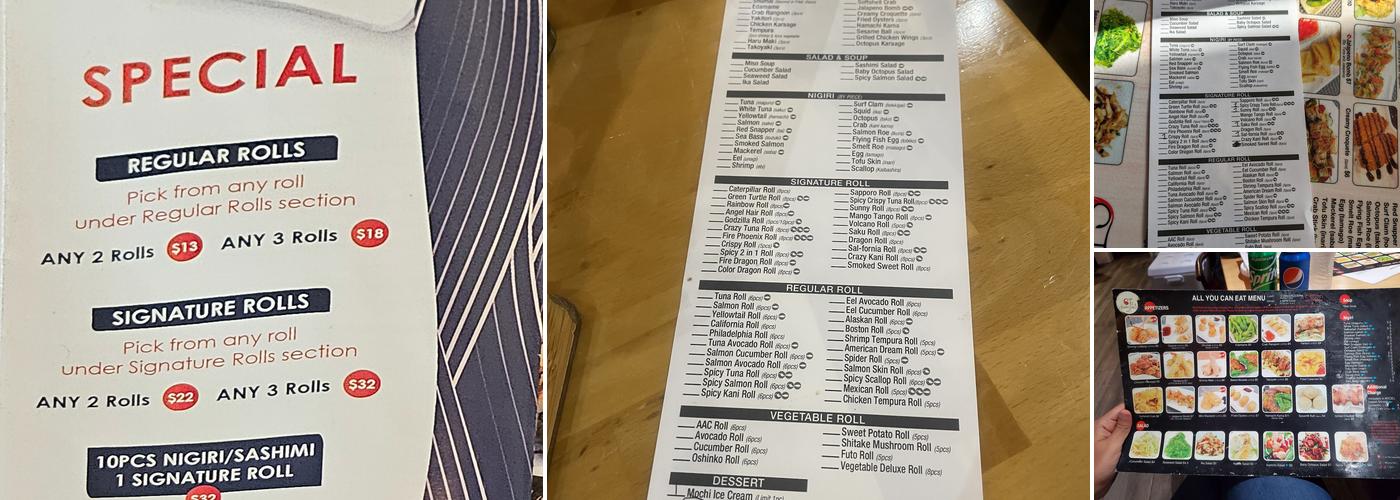 Sushi Taku Menu