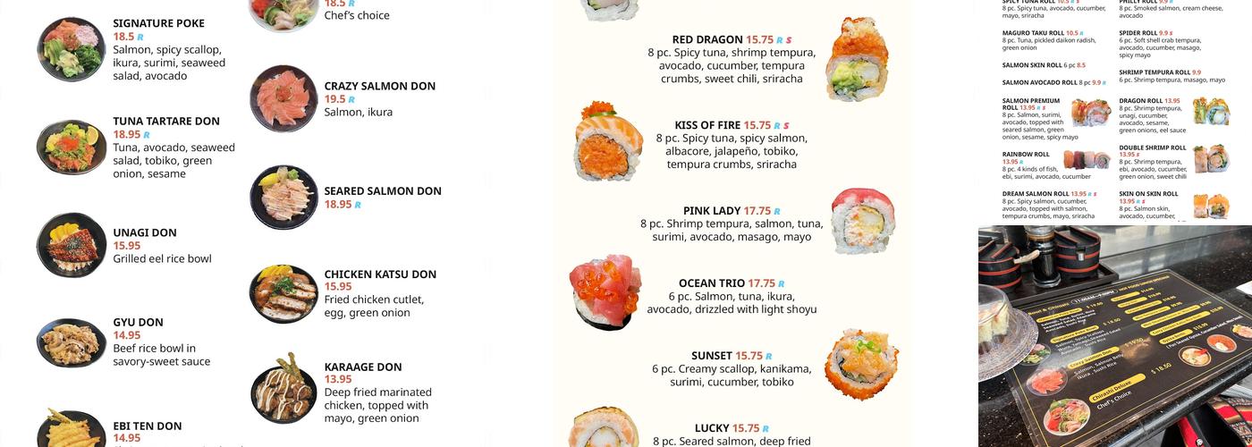 Tengu Sushi Japanese Restaurant Menu