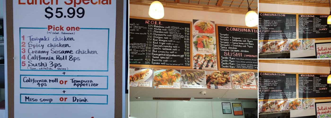 Sushi-teri Menu