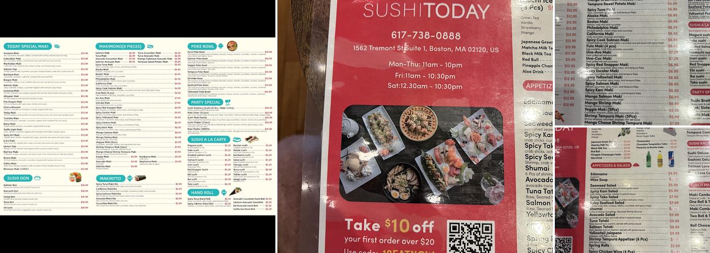 Sushi Today Menu