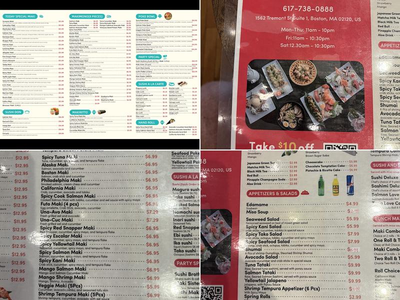 Sushi Today Menu
