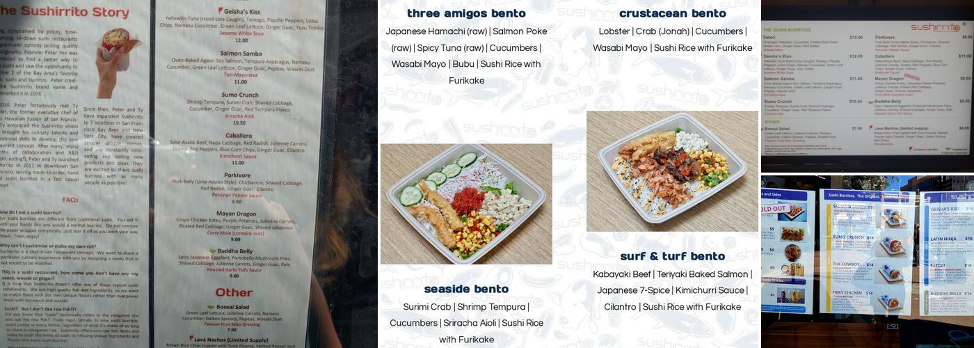 Sushirrito Menu
