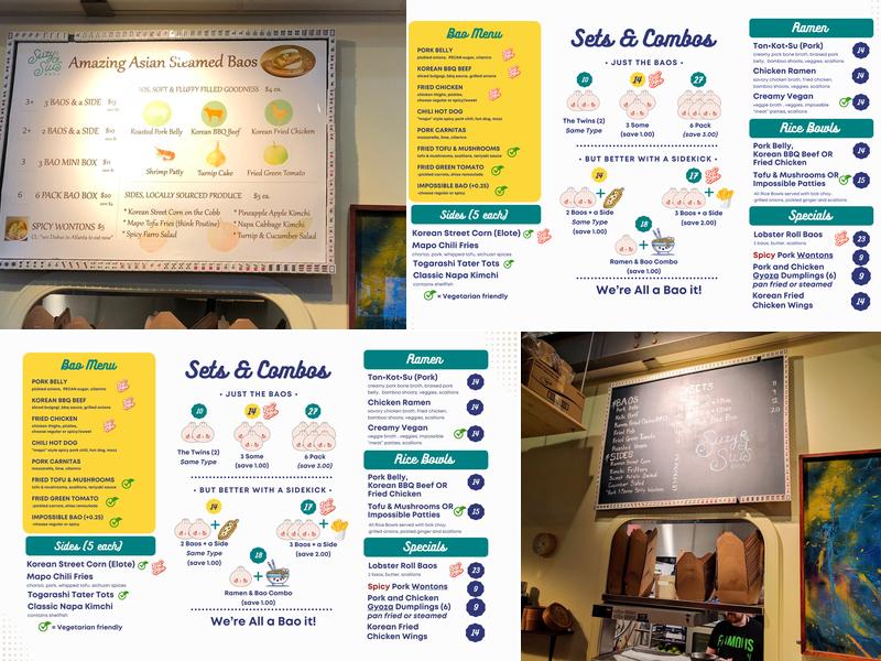Suzy Siu's Baos Menu