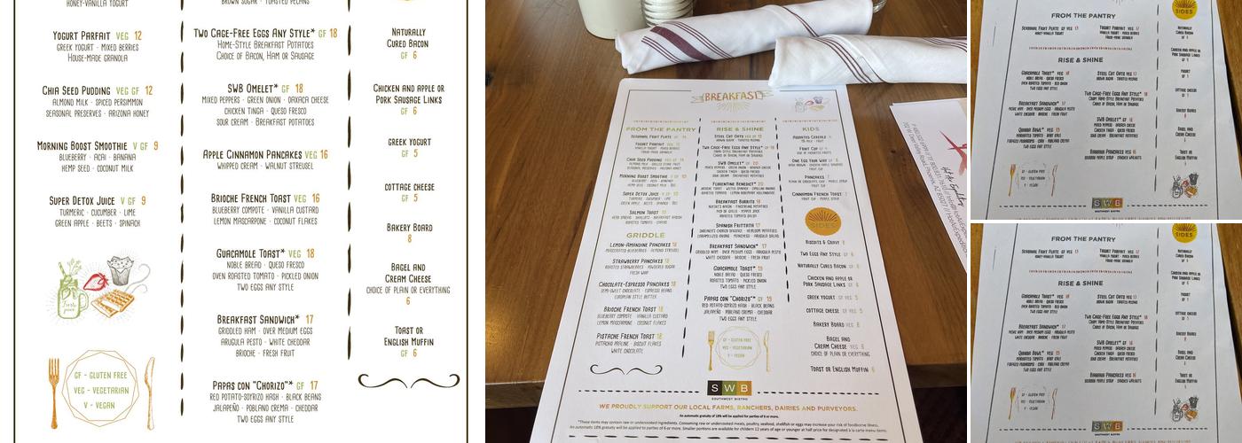 Southwest Bistro Menu