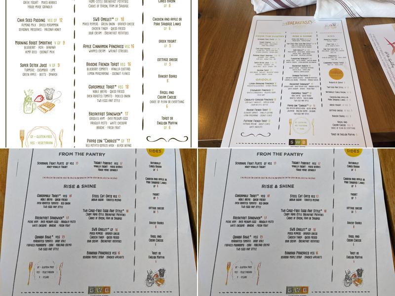 Southwest Bistro Menu