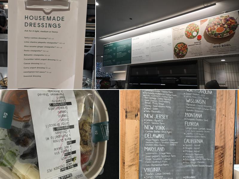 sweetgreen Menu
