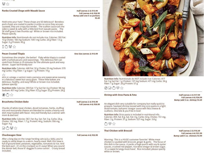 Switchin' Kitchens Menu