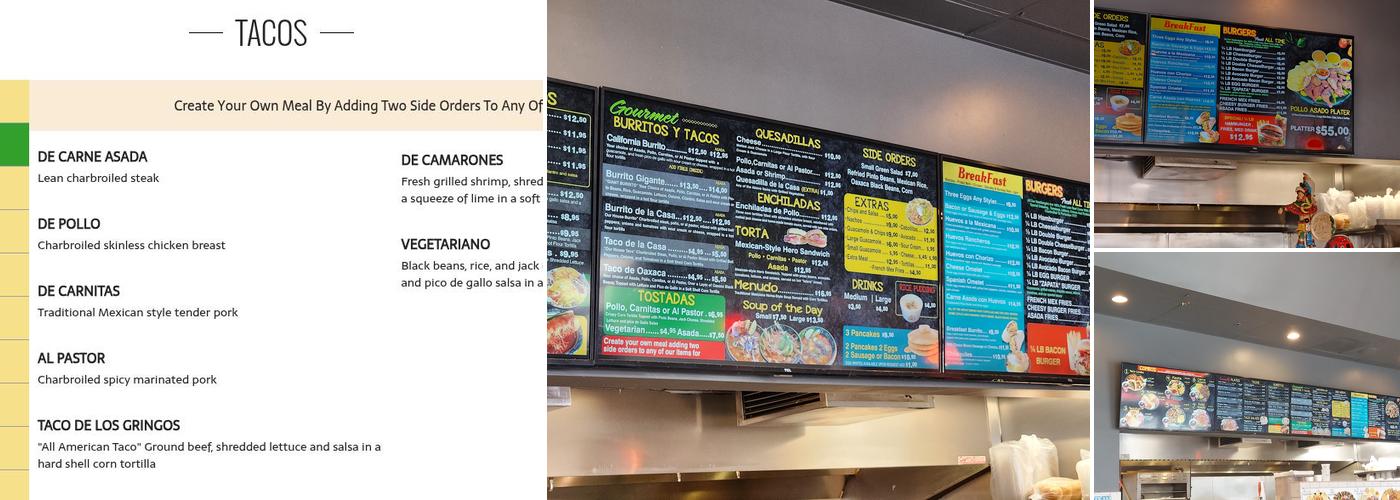 Taco Plus Menu