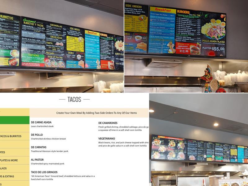 Taco Plus Menu