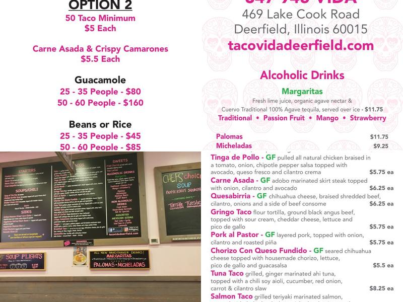 Taco Vida Menu
