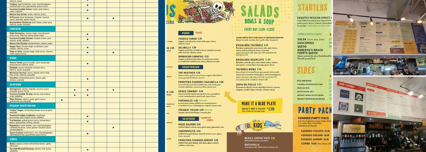 Tacodeli Menu