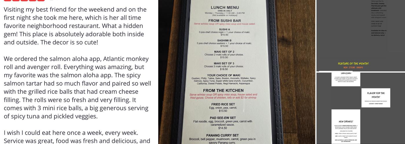 Tanuki Sushi & Grill Menu