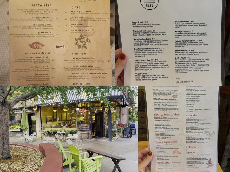 Tao Organic Cafe + Herbery Menu