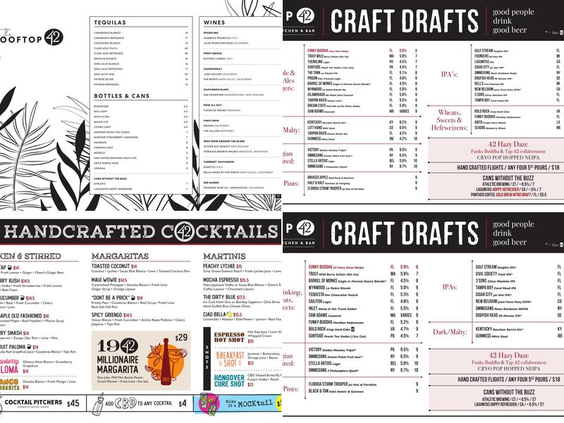 Tap 42 Craft Kitchen & Bar Menu
