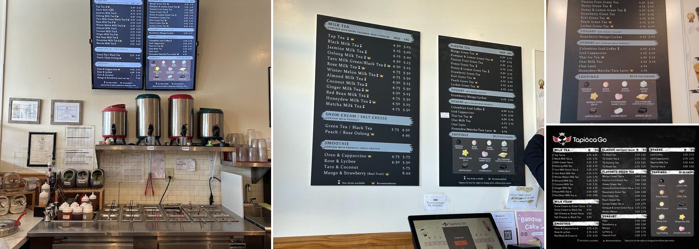Tapioca Go Menu