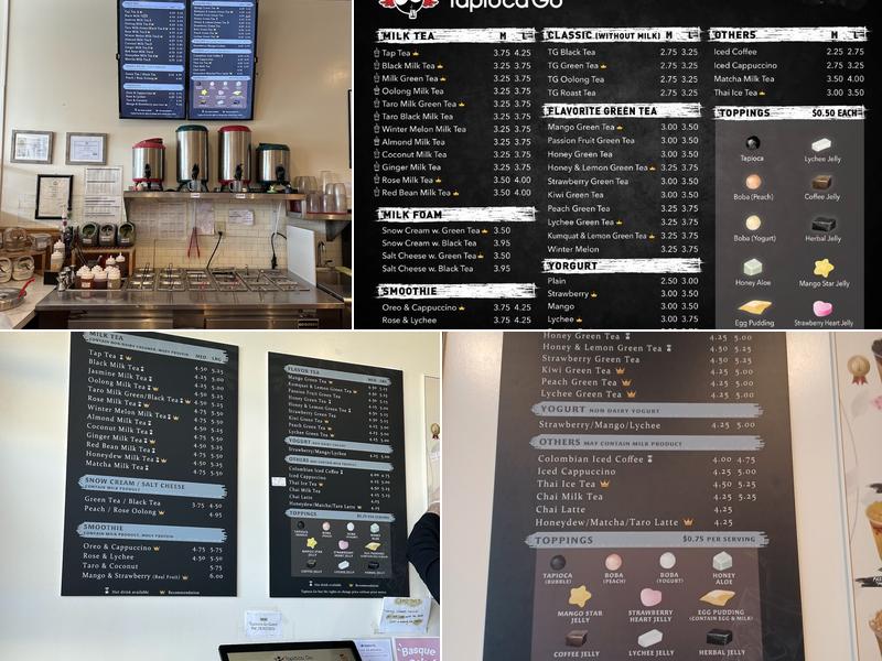 Tapioca Go Menu