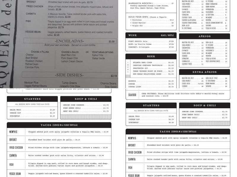 Taqueria Del Sol Menu