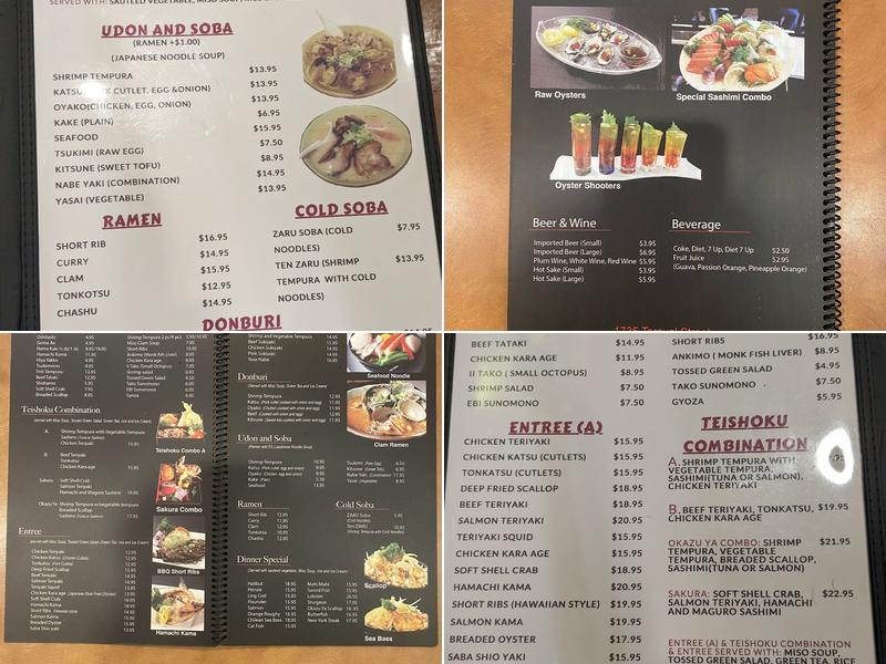 Taraval Okazu Ya Restaurant Menu