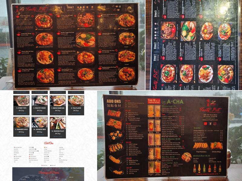 Tasty Pot Menu