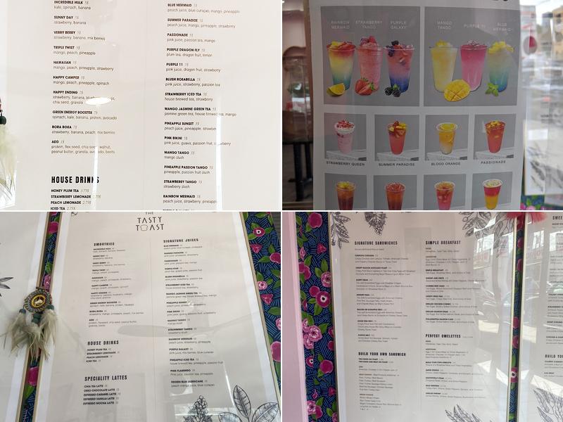 The Tasty Toast Menu