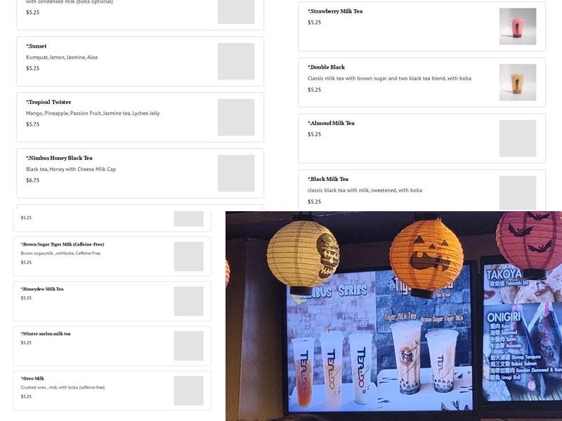 Tea-Do (Boston Chinatown) Menu