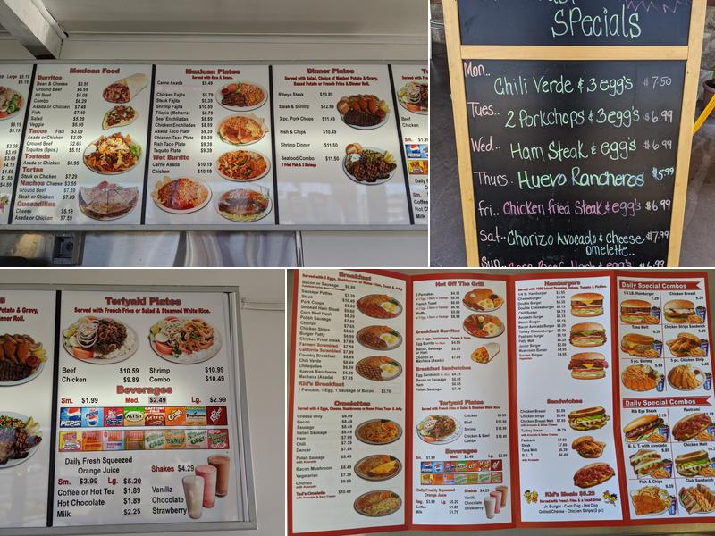 Ted's Place Menu