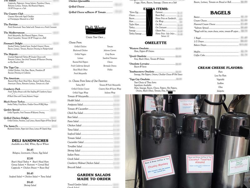 Tega Cay Deli Menu