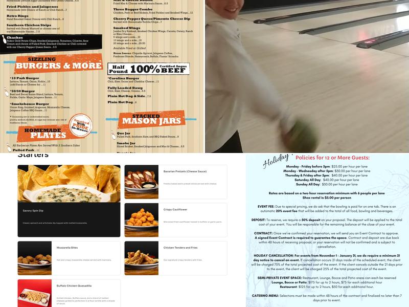 Bowlero 10 Park Menu