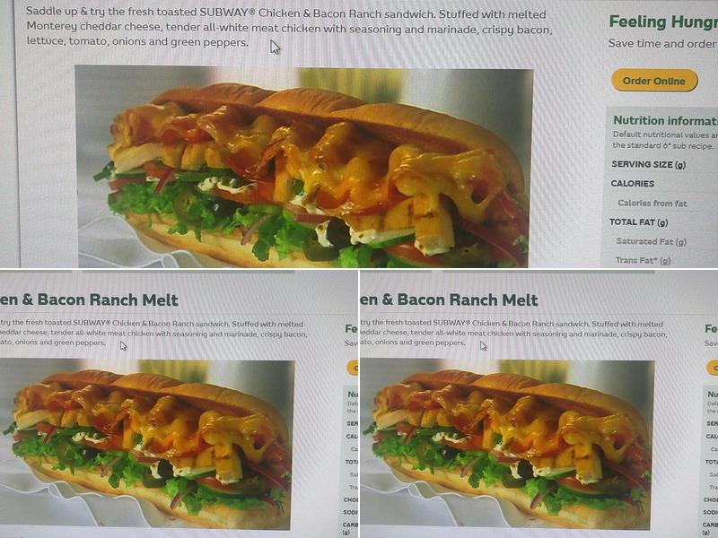 Subway Menu