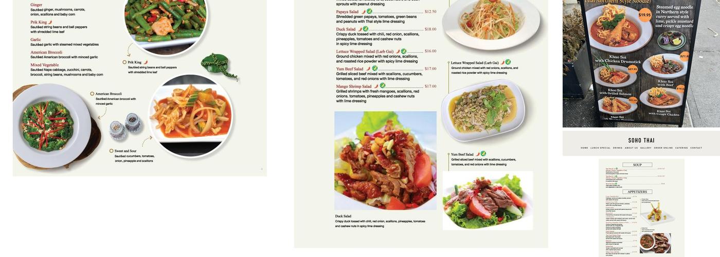 Soho Thai Menu