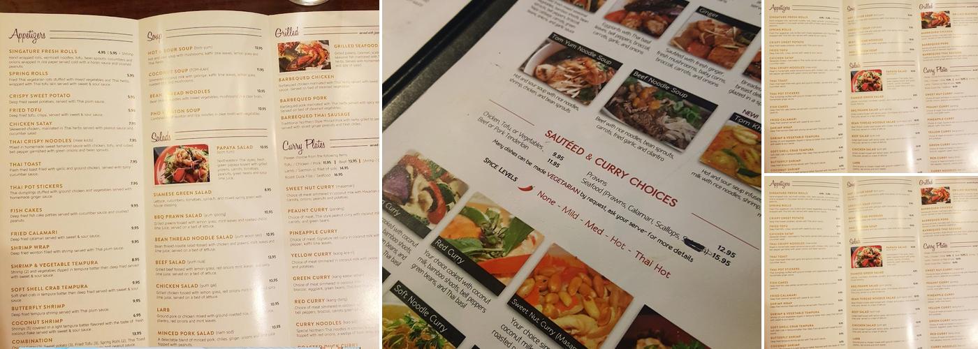 Thai Basil Menu