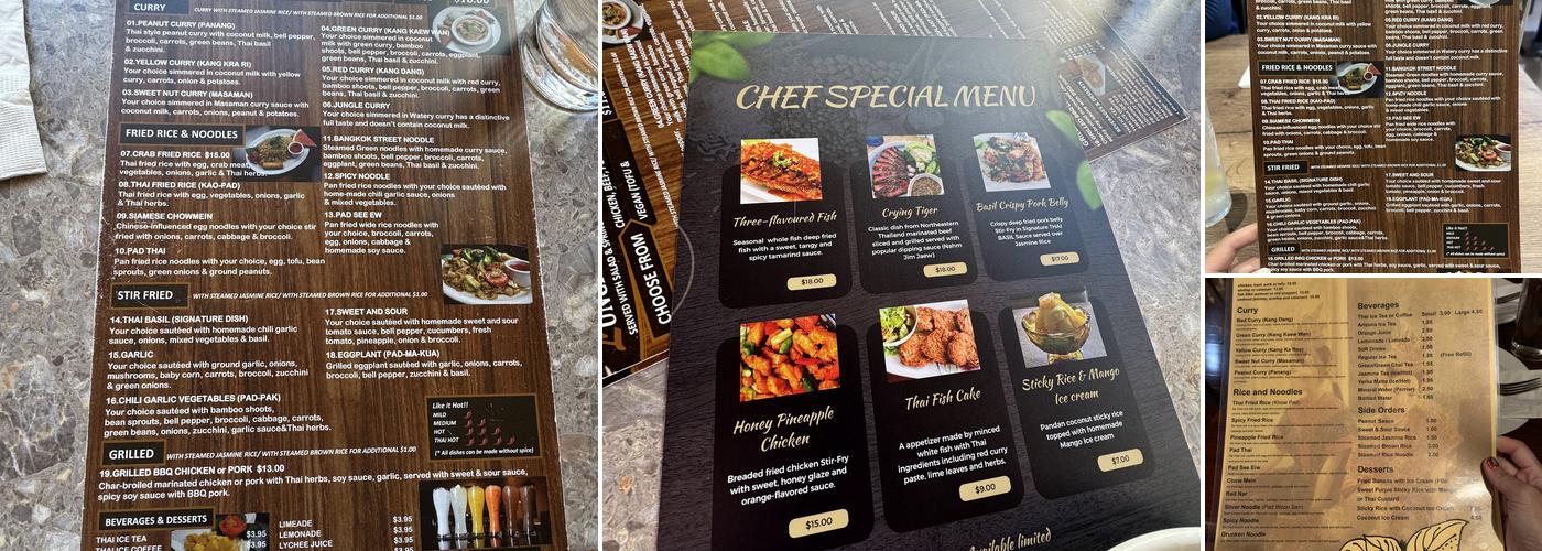 Thai Basil Menu