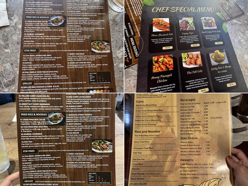 Thai Basil Menu