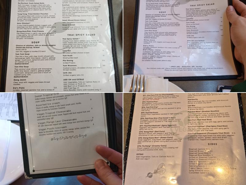 Thai Basil Menu
