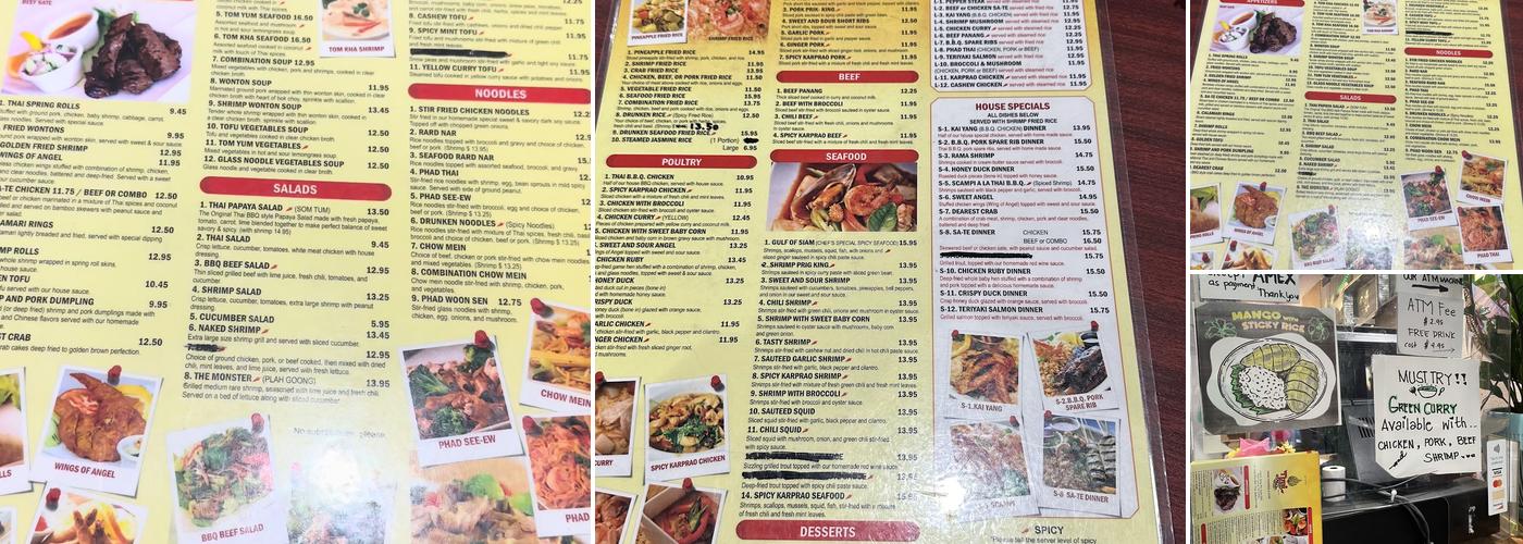 Thai Original BBQ & Restaurant Menu