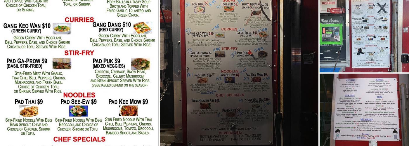 Thailicious Menu